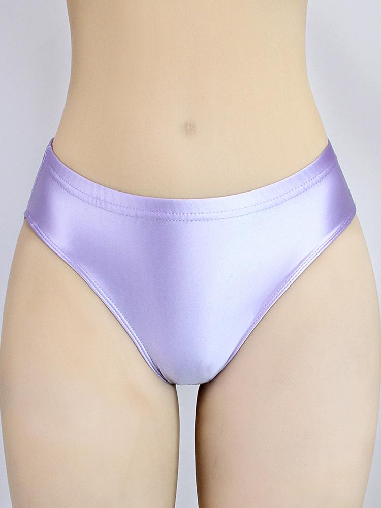 

Женские трусы-слипы треугольной формы с низкой посадкой, эластичные, шелковистые, глянцевые, для спорта, плавания и ношения как нижнее/верхнее белье XXL