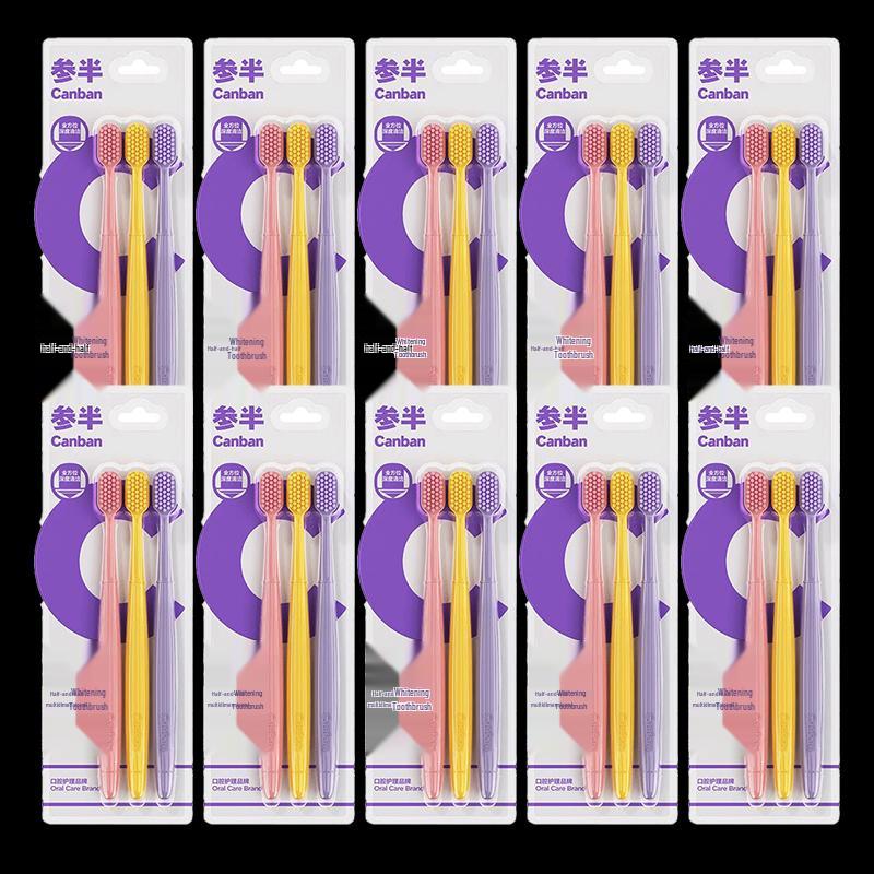 

Semi-Half Multi-Dimensional Whitening Soft Toothbrushes, 30-Pack