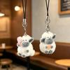 Cute Flocking Sheep Keychain For Women Mini Lamb Pendant Diy Handmade Bag Charms Phone Strap Car Key Accessories Gifts