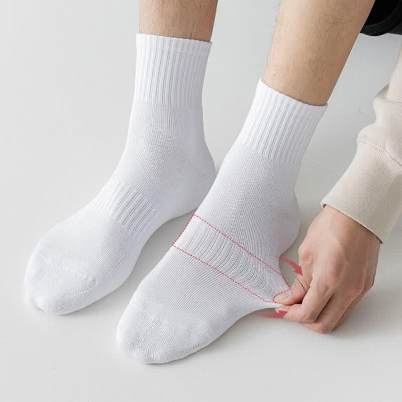 Langsha Men's 10-Pair Mid-Calf Cotton Sport & Casual Socks
