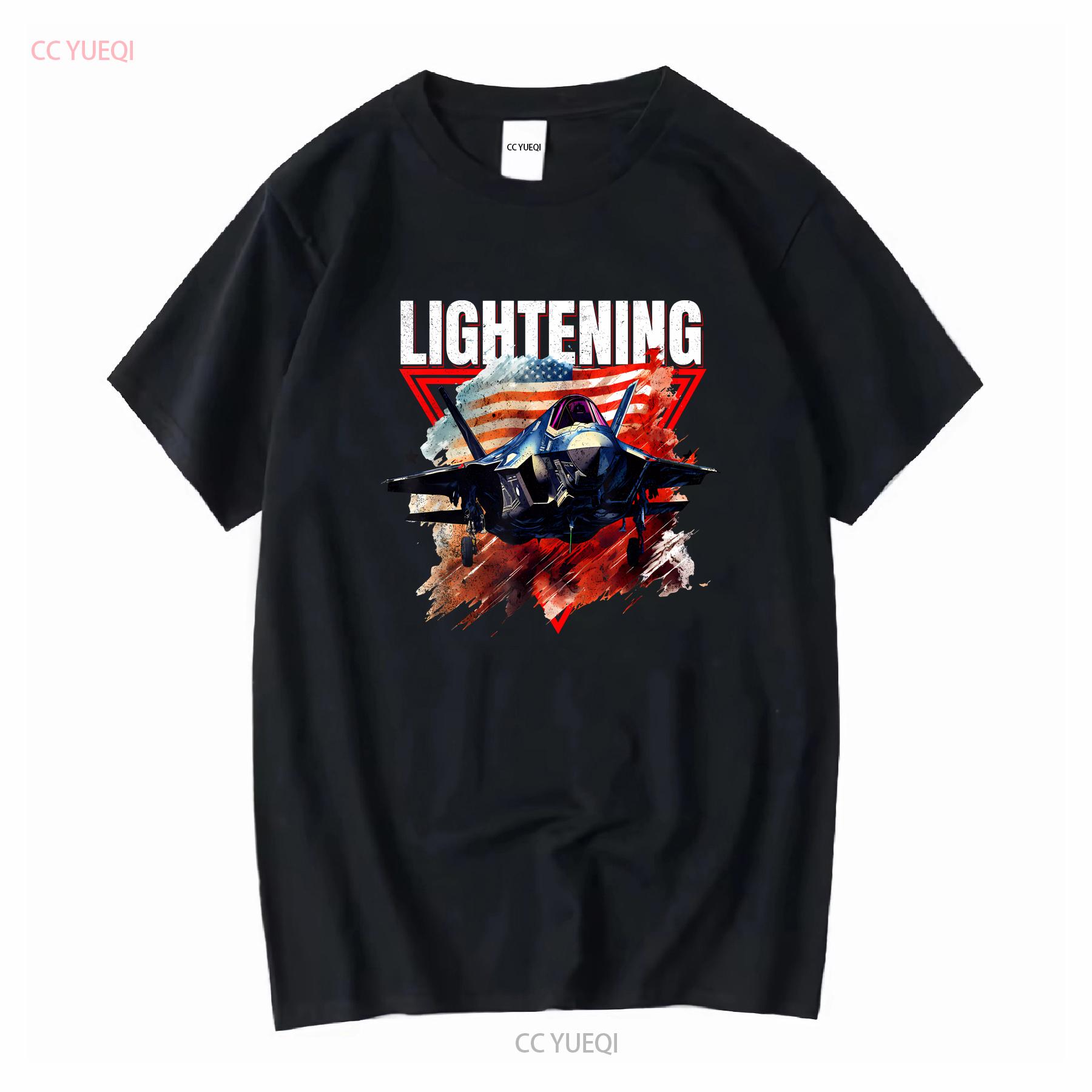 

F35 Lightning Fighter Jet Plane Veteran Military Pilot Party T Shirt long or short sleeves vintage Washed Casual streetwear 4XL