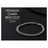 Phiten Titanium Chain Bracelet 21cm Pure Titanium Silver Accessory Unisex 17-21cm Length
