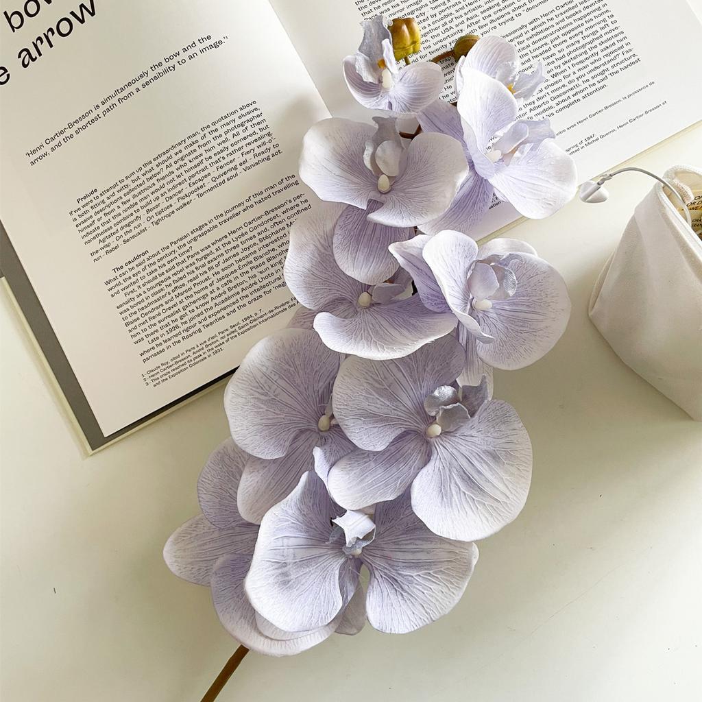 2pcs Retro Artificial Flowers 10 Head Phalaenopsis 90cm Home Flower Arrangement Wedding Living Room Vase Decoration Photography Props Fake Flower