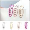 20pcs Carrot Shaped Paper Clips Cartoon Paper Decorative Clip Metal Paperclip  Home