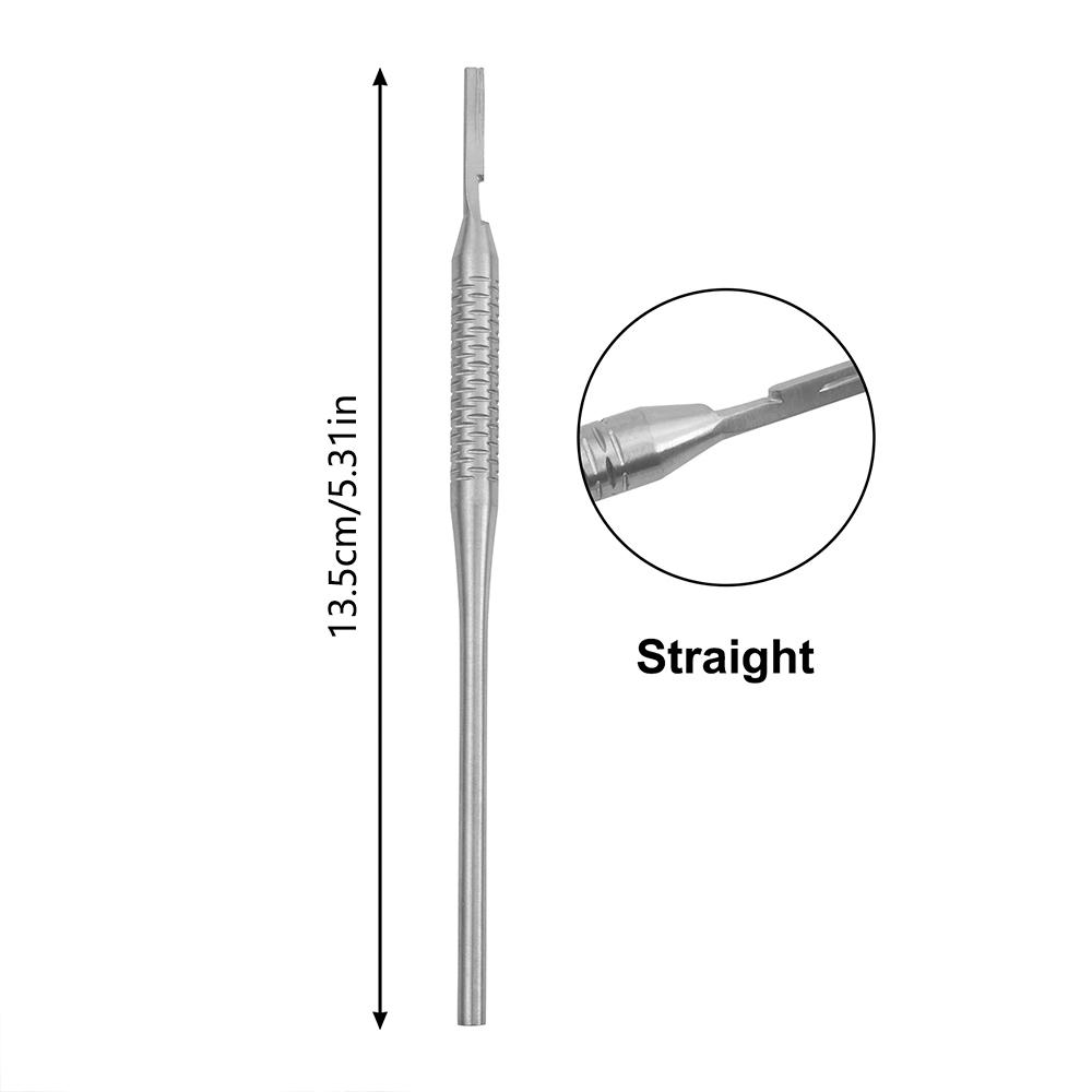 Dental Scalpel Handle Blade Handle Straight Applicable Dental Stainless Steel Handle Knife Blade Dental Instruments No.3