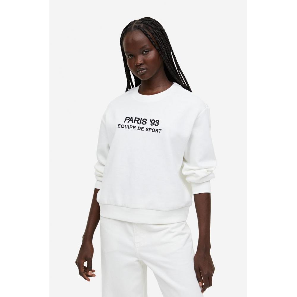 

Толстовка с принтом HM белый Paris