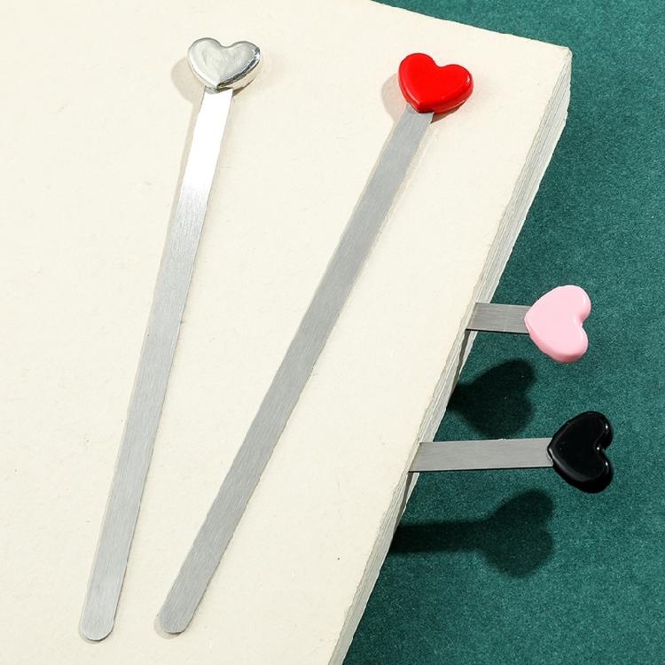 Stainless Steel Heart Shaped Bookmarks Safe for Children Students Teachers Reading Accessories Gift for Book Lovers