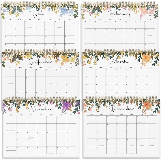 Small Desk Calendar 2026, Gimoner Standing Flip Desktop Calendar Covers 12 Months Runs from January 2026 to December 2026, Floral Design Calendars