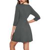 Women's Fashion -Color Casual Dress