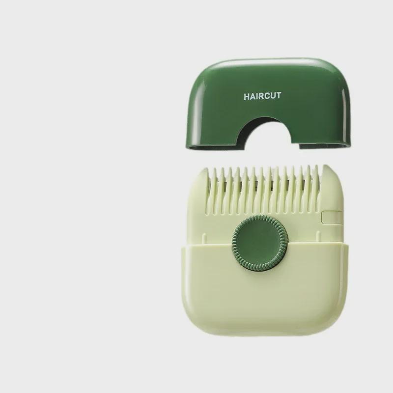 Dual-Sided Bangs and Hair Trimmer Comb with Blade for Home Hair Clipping