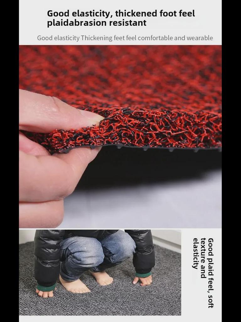 Thickened Wire Loop Car Floor Mats - Easy-Clean, Cuttable PVC Roll with Nonslip Bottom