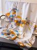 Elegant Women Satin Silk Scarf Beach Wrap Shawls Floral Print Sunscreen Bandanas Hijab Mujer Scarve Pareo Casual Chinese Style