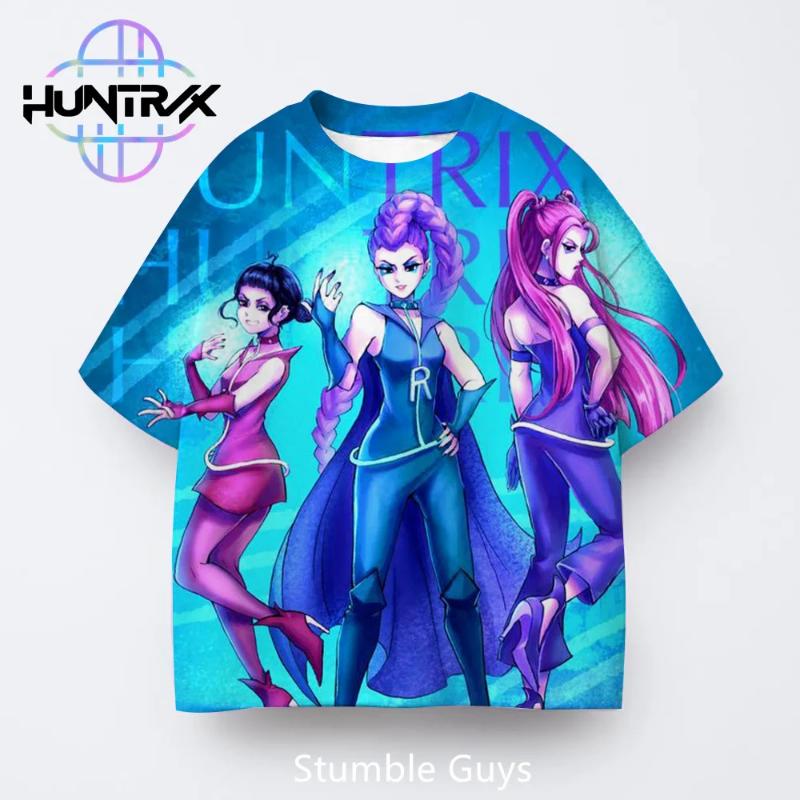 Modă Casual de Vară Copii Kpop Vânătorii de Demoni 3D Desene Animate Mânecă Scurtă Băieți Fete Tricou Haine Anime
