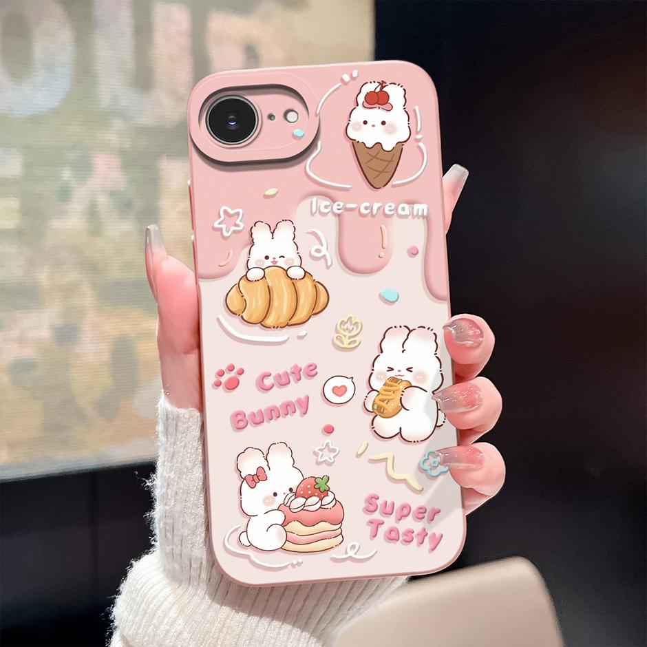 For iPhone17 17E 17Air 17Pro 17ProMax Case Pink Rose Rainbow Trendy Antifouling Bumper For iPhone17E iPhone 17 Pro Max Air Capa