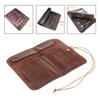 Portable Leather Knife Bag Roll Up Case Travel Tool Organizer for Outdoor Camping and Culinary Use