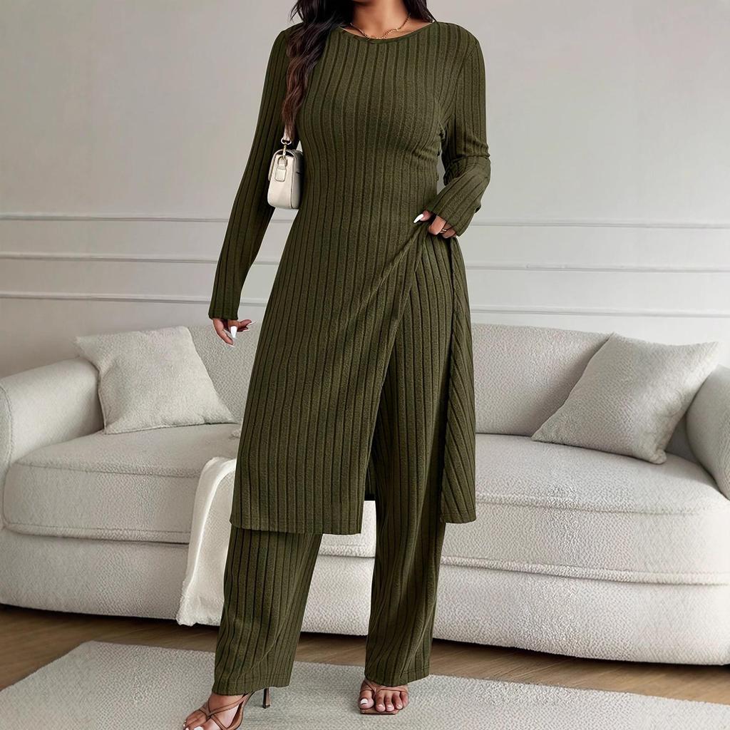 Women's Autumn/Winter Sweater and Pants Set: Warm & Comfortable Casual Wear