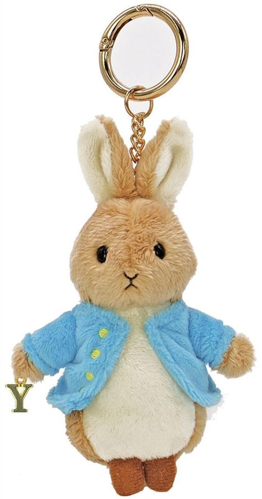 Nakajima Corporation Peter Rabbit Initial Mascot Plush Toy, Y, H13 x W9 x D4.5cm