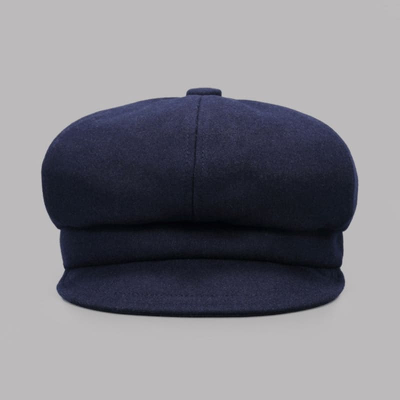 Maia Wool Bread Hat - Navy