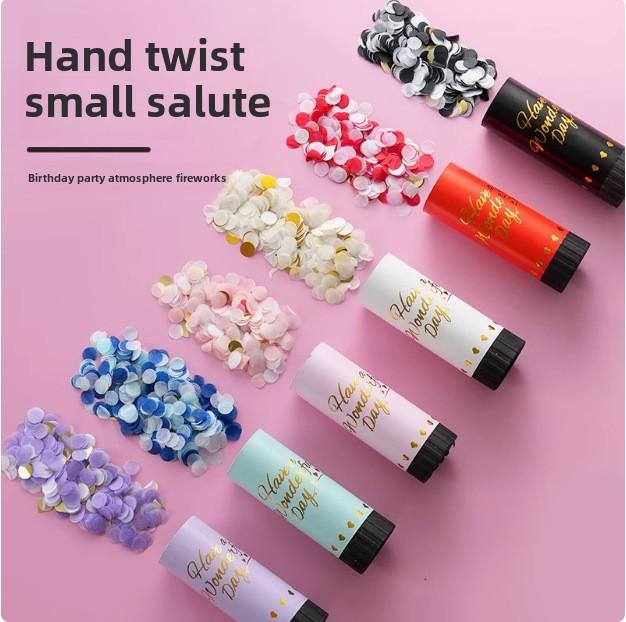 Handheld Birthday Cake Party Celebration Hand-twisted Spray Nozzle Wedding Dessert Table Firecrackers