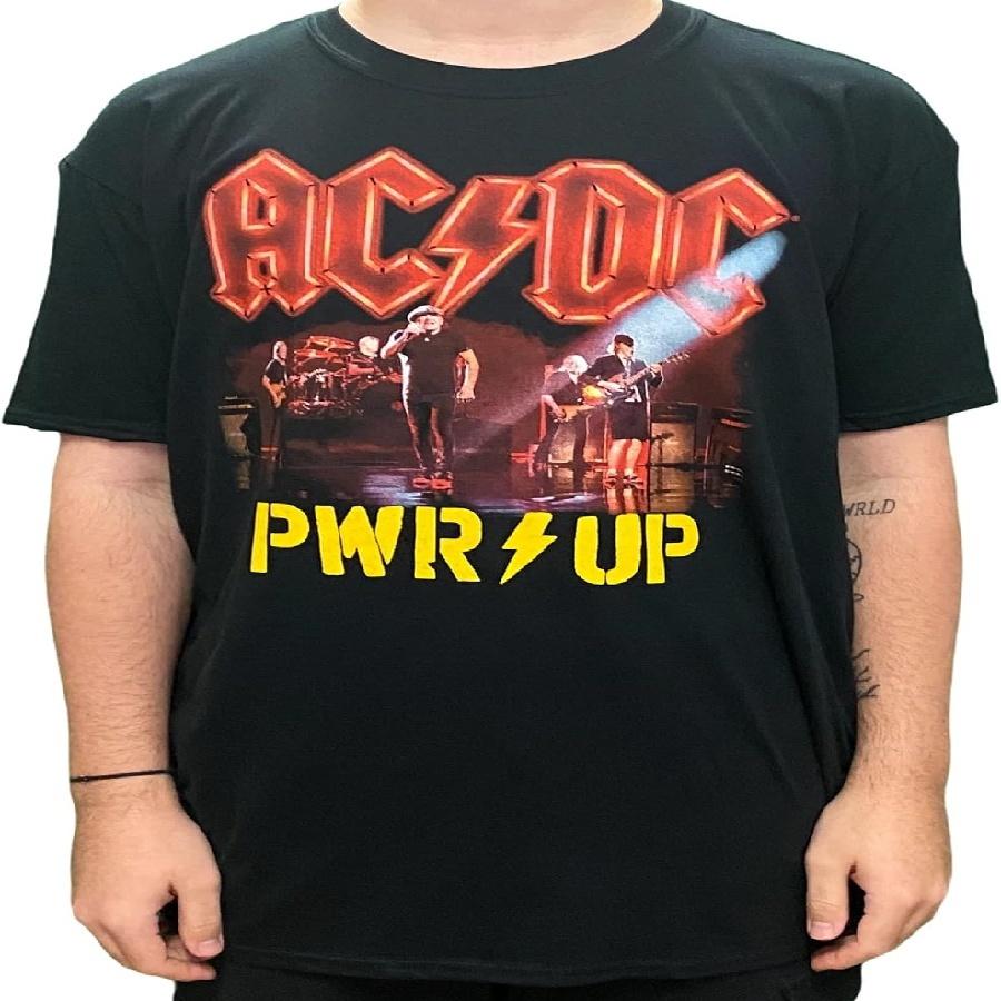 AC_DC T Shirt Pwr Up Power Up Neon Live Band Logo Official Unisex Black XXXXXL чёрный