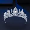 Multicolor Baroque Pageant Crown Luxury Wedding Crown Metal Queen Princess Tiara  Party Supplies