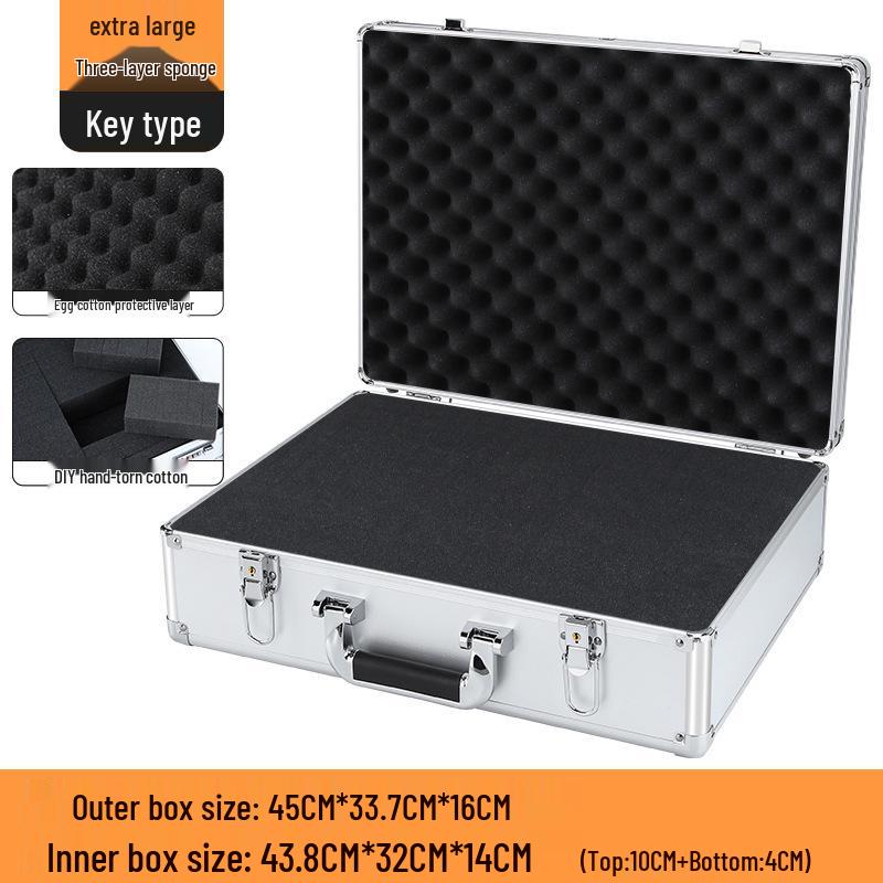 Aluminum Alloy Password Briefcase for Document and Tool Storage