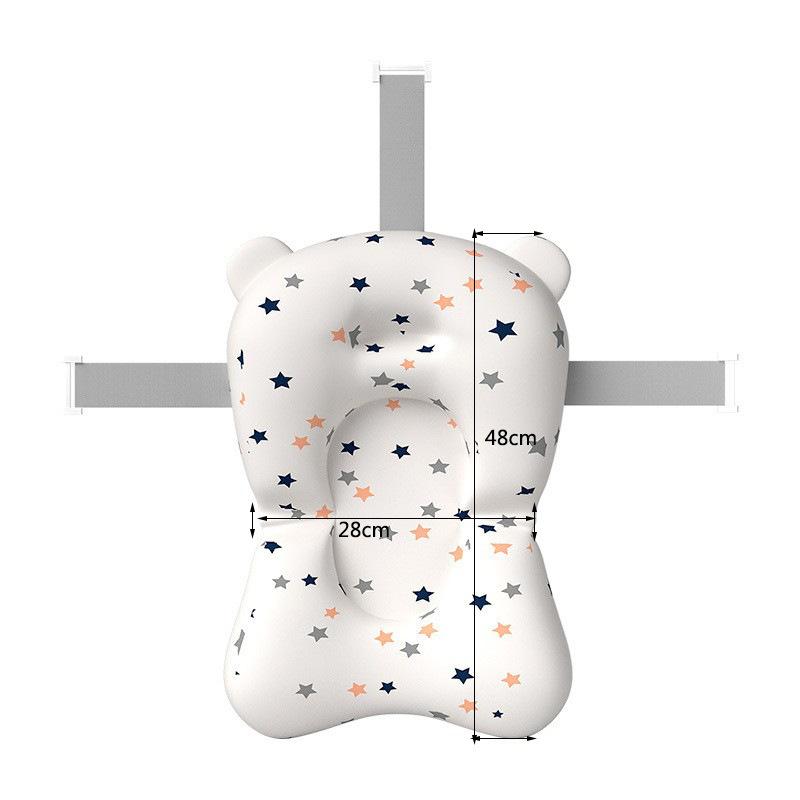 Baby Bath Seat Support Mat Infant Anti-Slip Soft Comfort Body Cushion Foldable Baby Bath Tub Pad Chair Newborn Bathtub Pillow