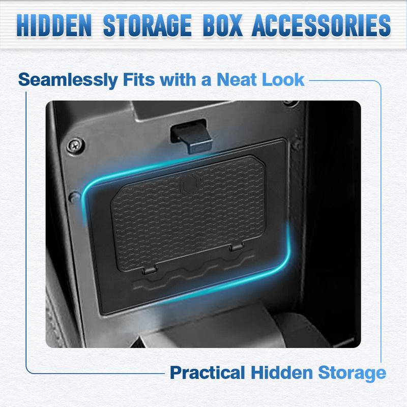 Car Armrest Hidden Multifunctional Storage Box Press Type For Mitsubishi L200 Triton 2024-2025 Interior Hidden Storage Box