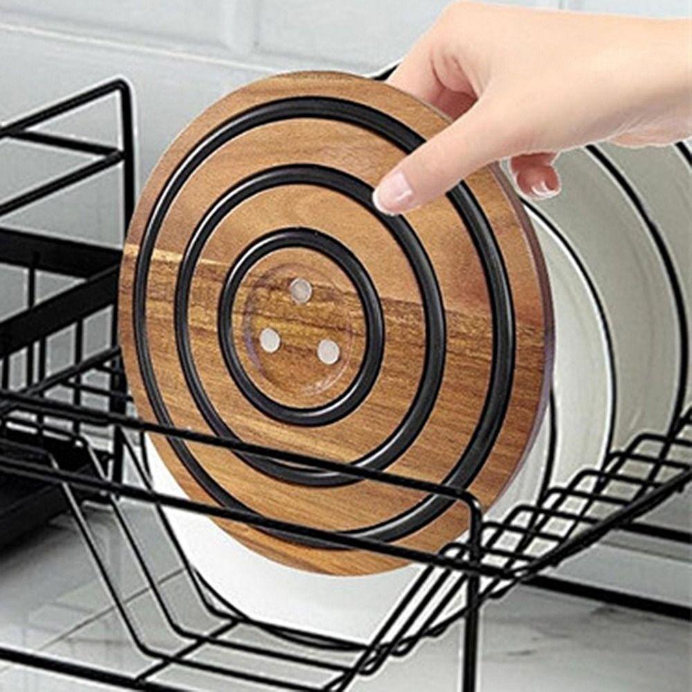 Easy To Clean Anti-scalding Pot Mat Unique Restaurant Pot Mats Wooden Magnetic Pot Mats  Hot Dishes