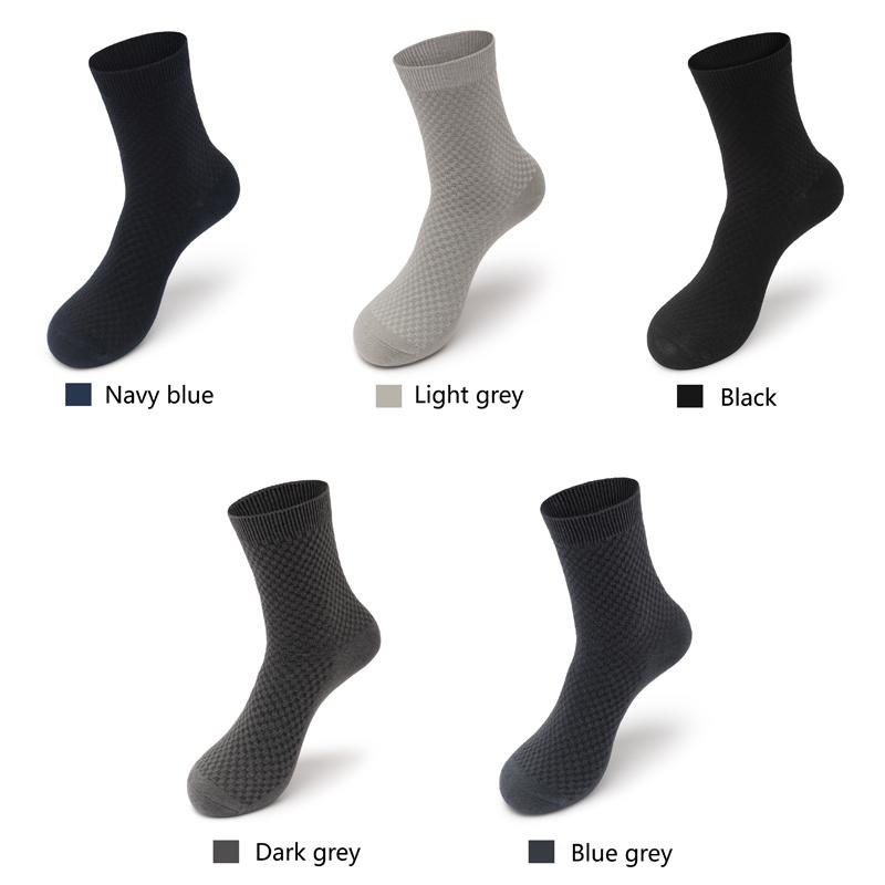 10 Paar Herrensocken aus Bambusfaser, lang, schwarz, Business, weich, atmungsaktiv, neue hochwertige Herbstsocken für Männer, Übergröße EU 38–48