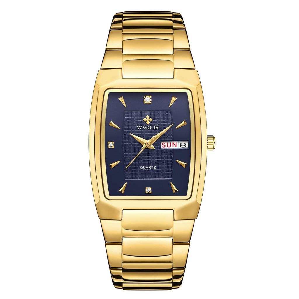 WWOOR 8837 Men's Quartz Square Waterproof Business Watch