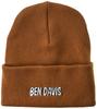 BEN DAVIS Embroidered Knit Cap with Pouch - Classic Beanie Style - Camel
