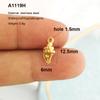 2pcs/lot Pendant Charm Fish Ocean Shark Starfish Lobster Coral Necklace Earring Stainless Steel Gold PVD Red