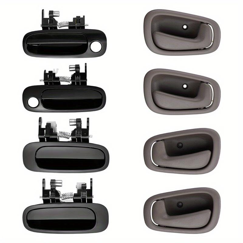 SET OF 8 PCS Outside Inside Door Handle BLACK/GRAY For TOYOTA COROLLA 98-02