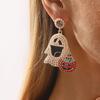 Kawaii Cute Ghost Earrings Irregular Halloween Party Jewelry Cool Ghost Pumpkin Earrings  Lady