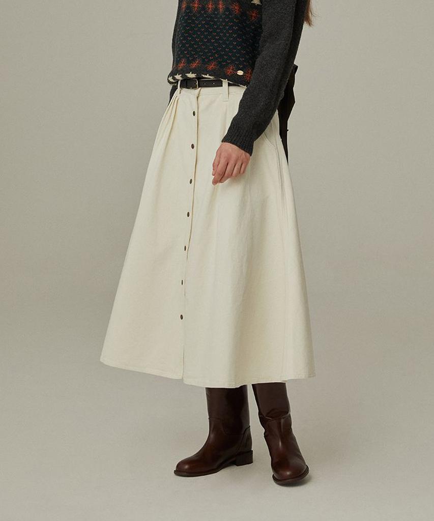 Howaseu Denim Skirt (Cream)