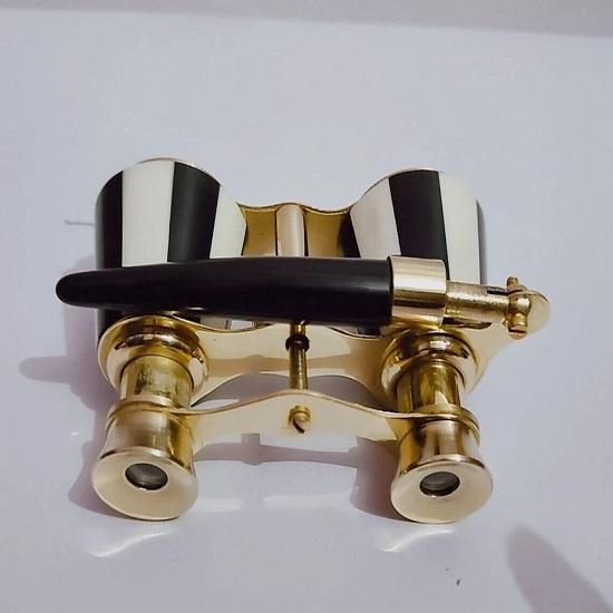 Solid Brass Finish Monocular Nautical Binocular Telescope Mother of Pearl Item Home, Office Decor