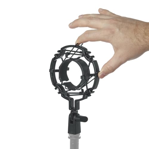 GATOR Frameworks Universal Shock Mount Microphone Holder for Condenser Microphones, 55-60mm Diameter (GMF-MIC-SM5560)
