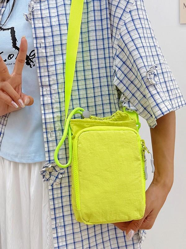 Casual Nylon Shoulder Pack With Zipper Pocket For Daily Use And Outdoor Activities