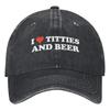 Amo Tette e Birra Cappellino da Baseball Running Hippie yk Cappellino Trucker Cool Unisex Adolescenti Cappellini da Baseball Designer Vintage