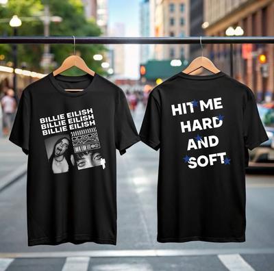 Billie Eilish Hit Me Hard and Soft T-Shirt, Einzigartiges Alternatives Fan-Geschenk, Y2k T-Shirt