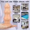 Crystal Clear Anal Beads for Men - Thick Stretching Anal Plug & Realistic Dildo - Discreet Adult Toy