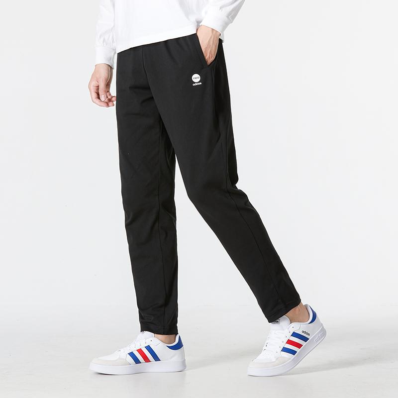 adidas Casual Straight-Leg Woven Sports Pants Men Bottoms Black HM1995