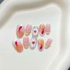 Hand-Painted Koi Spring Festival Chinese Style Cat Eye Short Manicure - High-End, Lively, Wearable Nails