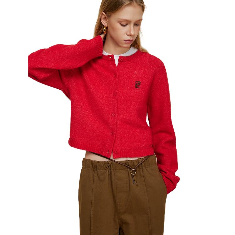 

GREEN BELT Women s Textured Wool Blend Knit Cardigan L