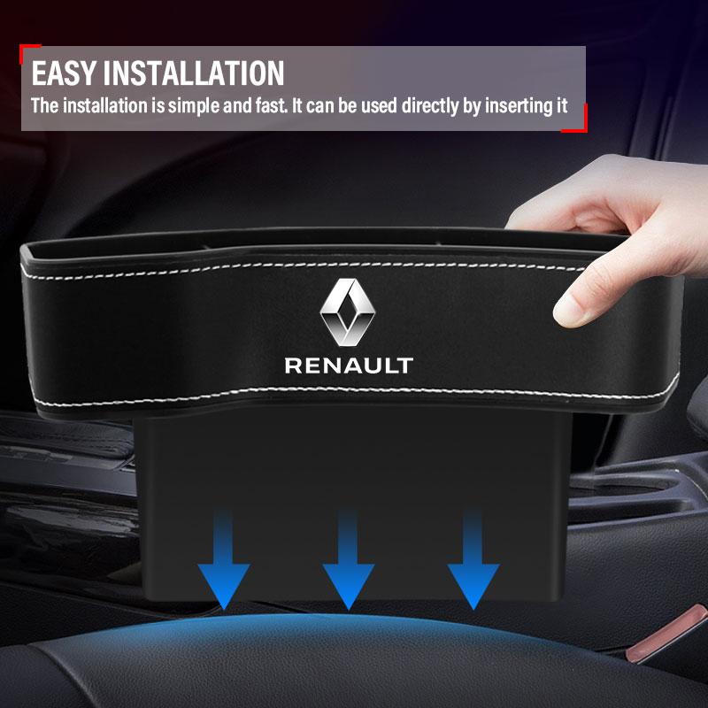 2Pcs Multifunction Car Seat Organizer Seat Crevice Storage Box For Renault Dacia Megane 3 2 4 CC Clio 4 Koleos Clio Laguna 2 3 Duster Logan