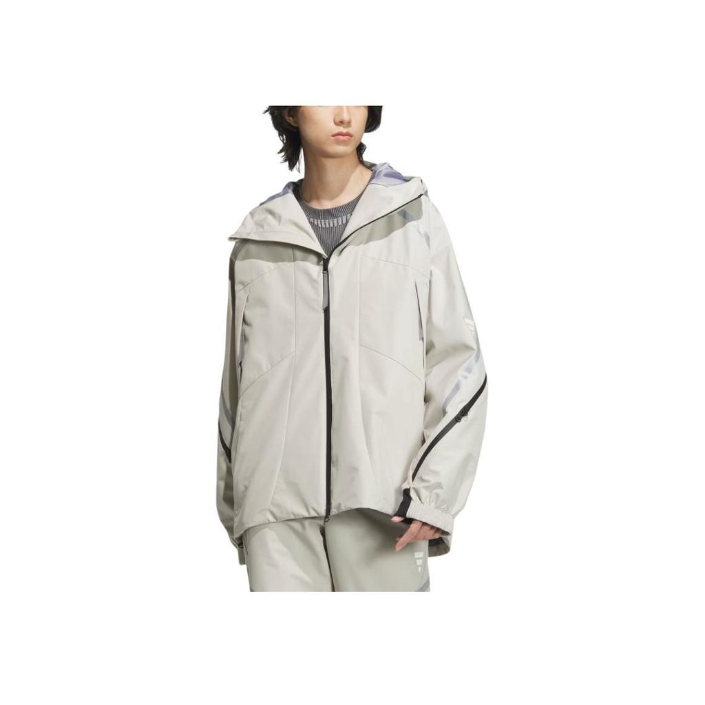 adidas P Jkt6 Fashion Comfortable Water-Resistant Sports Casual Jacket Men Jacket Light-Sesame Earth-Gray JM6172