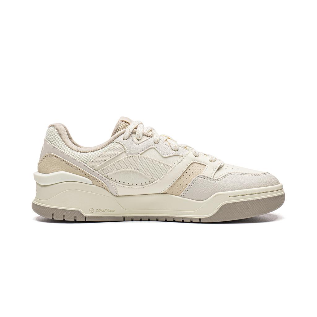 Li Ning Moon White 2 V2 Skateboard Shoes Women's Low Top Ecru/Oat Gray AGCW506-4