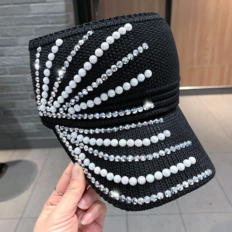 

Cotton Sun Hat For Women With Embellishments And Sun Protection For Summer Outdoor Activities чёрный