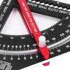 Adjustable Angle Aluminum Alloy Triangle Ruler 7 Inch Adjustable Rafter Framing Square  Woodworking